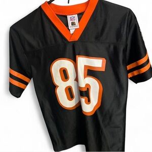 Vintage NFL Black and Orange Players Inc Jersey